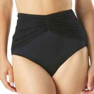 Coco Reef Diva Mesh High Waist Bikini Bottoms Black Size XL NWT